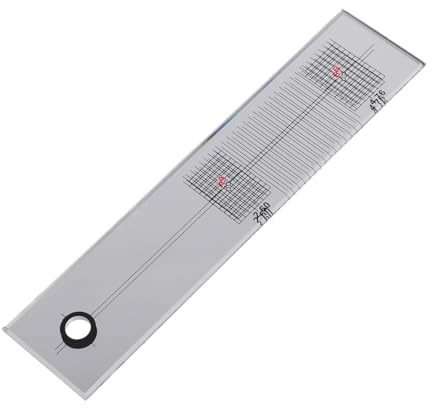 VICASKY Plattenspieler Kalibrierlineal Acryl Weiß Verschleißfestes Tachymeter Messwerkzeug Für Vinyl Schallplatten Präzise Geschwindigkeitserkennung Und Justage Zubehör