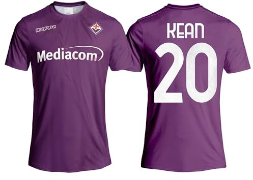 Generico Maglia Kean Fiorentina, Home 2025/26, Replica Ufficiale, Viola, Bambino/Adulto, 100% Poliestere