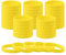 PATIKIL Bracelets en Caoutchouc, 60 pièces Bracelets de Poignet en Silicone Unisexe pour Les fêtes Sportives Jeux de Mode Décorations Jaunes
