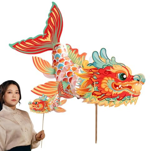 Linternas de Año Nuevo Chino,Decoraciones de Linternas Chinas | Kit de manualidades con forma de farol para festivales - Lámpara de mano, juguetes de linterna, material de bricolaje para el Festival d