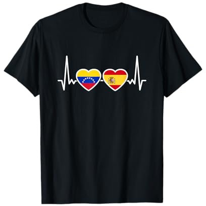 Venezuela España Latido Bandera Española Venezolana Camiseta