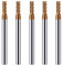 CREEYA 5PCS Fresa de metal duro 3mm, 4 dientes/4 Flautas CNC Fresas, HRC 55, Dorado TiSiN revestimiento, Fresas Carburo de recta 3mm Para Acero Metal Madera Plásticos (3mm)