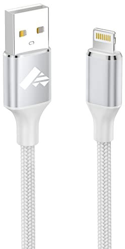 Chargeur iPhone, Cable iPhone 2M [Certifié MFi] Câble Lightning USB Nylon Tressé Fil Chargeur Charge Rapide Cordon pour iPhone 14 13 12 11 Pro/Pro Max, XS XR X 8 7 6 Se,iPad