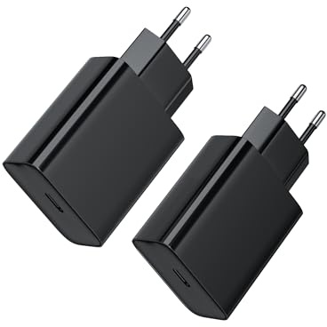 USB C Stecker, 20W Netzteil Adapter Apple Ladegerät USB C Schnellladegerät Netzteil für iPhone 16 15 14 13 12 11 Pro Max SE XS XR 8 Plus, Samsung Galaxy, Handy Charger 2-Pack (Schwarz -20W)