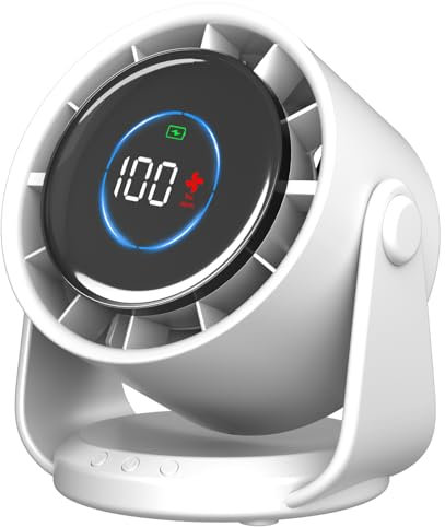 Ventilatore da Tavolo, 100 Velocità ventilatore portatile potente, Raffreddamento silenzioso, ventilatore da parete Inclinazione variabile a 105° Per Camera, Soggiorno, Cucina, Scrivania, Viaggiare