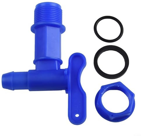 Jotekonoby Eimer-Kunststoff-Wasserhahn, Ersatz-IBC-Regentonne, Kunststoff-Adapter für Regentonne, Heimbrauwerkzeug, für IBC-Behälter und Gärten (blau)