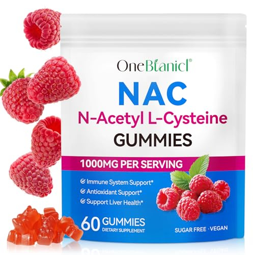 NAC-GummibäRchen 1000 Mg N-Acetylcystein, Zuckerfreie NAC-GummibäRchen UnterstüTzung Des Immunsystems, Gesundheit Von Lunge Und Leber, UnterstüTzt Die Gesundheit Der Atemwege 60 StüCk – Vegan