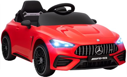AIYAPLAY Licensed Mercedes AMG CLE 53 Kids Electric Car 12V for 3-6 Red | Ride On Car, Dual Motors, Remote Control, Suspension, LED Lights, Music, Auxiliary Wheels