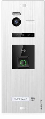 Balter EVO-HD Fingerprint und RFID Video Türsprechanlage Zusatz Tüstation, 1 Familienhaus, Video Türklingel mit Kamera, Full HD-Kamera, 2 Draht Bus, Gegensprechanlage mit 175° Weitwinkel