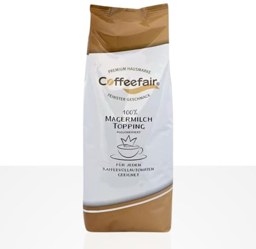 Coffeefair 100% Magermilch Topping agglomeriert 10 x 750 g, Milchpulver für Kaffeevollautomaten, ohne Zusätze, stabiler Milchschaum