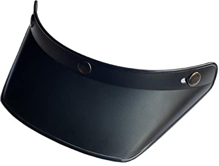 Amagogo Helmvisier mit 3 Druckknöpfen, Retro Windschutz, Passend für Motorradhelme