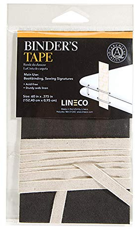 Lineco Binding Tape-Closely Woven Linen .375X60
