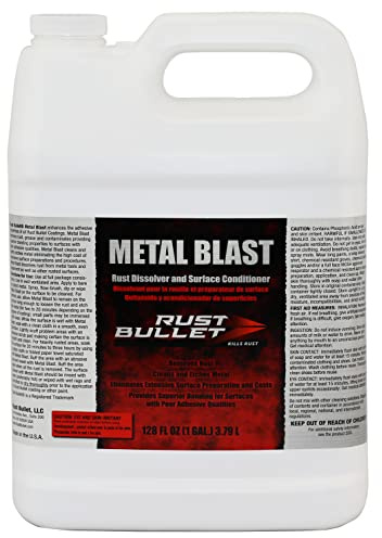 RUST BULLET Metal Blast - 1 Gallon - Rust Remover & Metal Prep, Cleaner & Conditioner for Superior Adhesion, Eliminates Grease, Contaminants & Corrosion
