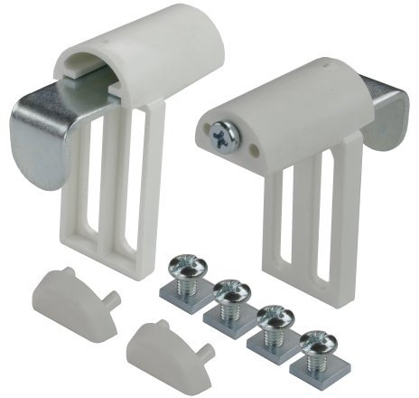 Liedeco Klemmträger Multi-Fit für Jalousien, Duo-Rollos | weiß | 2 Stück