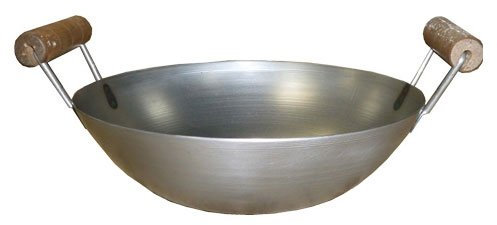 Hancock Two Handle 12 (30cm) Carbon Steel Flat Based Wok