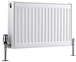Milano Compact White Type 22 Horizontal Double Panel Convector Radiator - 400mm x 600mm