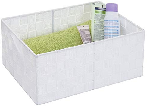 Mendler Aufbewahrungskorb HWC-C37 14x31x23cm - weiß