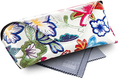 FEFI - Großes Hardcase Brillenetui - Sonnenbrillen Etui (Weiß)