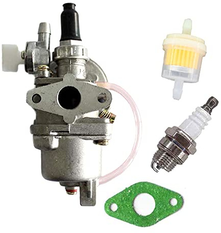 AISEN Pocketbike Vergaser + Benzinfilter Zündkerze für Pocketquad Motorrad 47cc 49cc ATV Mini Moto