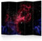 decomonkey Paravent Raumteiler Innen Polarlicht 225x172 cm 5 Teilig Beidseitig Room Divider Wall Raumteiler Stehend Trennwand Sichtschutz Spanische Wand Sichtschutzwand Wohnzimmer Holz Sterne