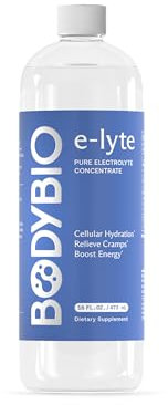 BodyBio e-Lyte - Liquid Electrolyte Concentrate for Clean Hydration, Energy & Cramp Relief - No Sugar, No Artificial Flavors, No Fillers, Keto Friendly