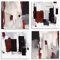 ARTLAND Wanddeko Leinwand Bilder auf Holz Wandbild Bild Set 4 teilig je 40x40 cm Abstrakte Kunst Malerei Modern Abstrakt Art Skandinavisch Rot Grau U1OD
