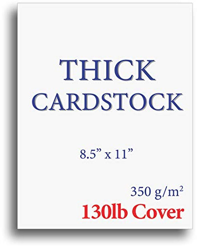 Extra strapazierfähiger Karton, für Inkjet- und Laserdrucker, 350 g/m², 0,8 x 27,9 cm, Weiß 40 Pack weiß