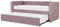 Beliani Platzsparendes Tagesbett Samtstoff rosa 90x200 cm mit Lattenrost Gassin