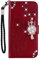 for iPhone SE 2020 / iPhone 8 / iPhone 7 Phone Case Owl, Glitter Diamonds Bling Shockproof PU Leather Flip Wallet Cases Magnetic Folio TPU Bumper Protective Cover with Stand Card Holder, Red Brown