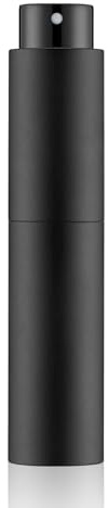 Tekson 10ml Travel Perfume Atomizer Refillable, Mini Cologne Spray Bottle Empty, Small Coffee Spray Bottle (Black)