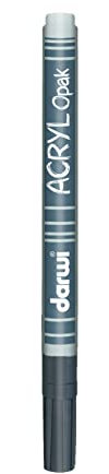 DARWI - DA0220014151C - Un Marqueur Pointe Fine 1 MM - Peinture Acrylique Opaque - Gris froid - 3 ML - Multi-surfaces - Loisirs Créatifs - Activité Manuelle - Bricolage - DARWI ACRYL OPAK