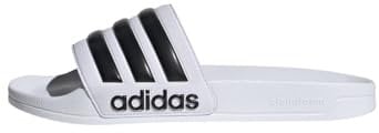 adidas Unisex Adilette Shower Slides, Cloud White/Core Black/Cloud White, 12 UK