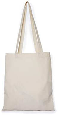 38cm x 42cm (14.9 Inches x 16.5 Inches) Reusable Natural Cotton Canvas Tote Bags [10 in a Pack]; Reinforced Fabric Perfect To Carry Groceries, Books, Embroidery Or Custom Tie Dye Craft Projects