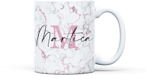PROMO SHOP Taza PERSONALIZADA (con Inicial, Nombre y Apellido) con Diseño Exclusivo · Tazas Personalizadas a Todo Color (360º alrededor de la Taza) · Ideal para Familiares o Amigos