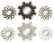 DKD Home Decor Wandspiegel, Champagner, klar, Polypropylen (35 x 2 x 35 cm) (2 Stück)