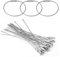 Alambre Llaveros Cable,Alambre De Acero Inoxidable Llaveros Cable,Cable Loops Engranaje de Acero Inoxidable,Cable de Alambre para Llavero,Alambre Llaveros Cable con Conector,20 PCS(1.5mm*10cm)