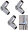 3 X 25MM 4 Way Adjustable Display Rack Clamp Tee Rod Pole Support Bracket Connector Inner Diameter 25mm/0.98 INCH Strong Hold for Rack Rod Drying Rack Scaffold Composite Pipe Fittings Tube