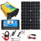 Kit complet d'installation solaire pour îlot - 1 onduleur avec batterie + panneau solaire 18 W 18 V + câble CC + pince crocodile CC + régulateur charge solaire 30 A 12 V/24 V + panneau