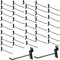 KEJJNYER 100 Stück Slatwall-Haken, 15,2 cm, schwarz, robuste Lamellen-Wandhaken, Display-Panel-Haken für Einzelhandel und Ausstellungsprodukte