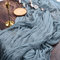 2 Stück Seihtuch Tischläufer Staubiges Blau,90 x 400 cm Blau Käsetuch Tischläufer Rustikaler Gaze Stoff Boho Cheesecloth Tischläufer Hochzeit Tischdecke für Hochzeitsfeier Brautparty Tischdekoration