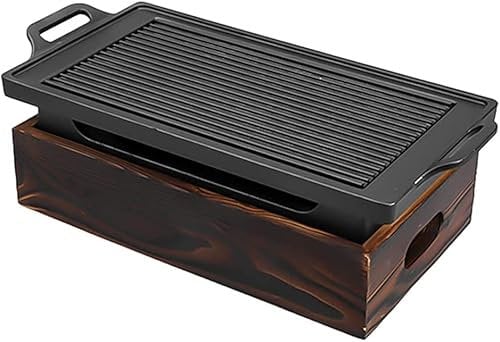 Parrilla de Barbacoa Portátil Sin Humo - Carbón, Mesa, Interior, Antiadherente para el Hogar (35 x 21 x 10,4 cm)