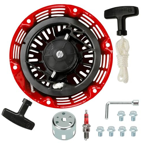 HIAORS GX160 Seilzugstarter für Honda GX200 GX160 GX120 6.5HP 5.5HP 4.0HP 28400-ZH8-013YA 28400-Z4M-305ZB 28400-Z0T-003ZB Motorteile mit Ersatzzugseil