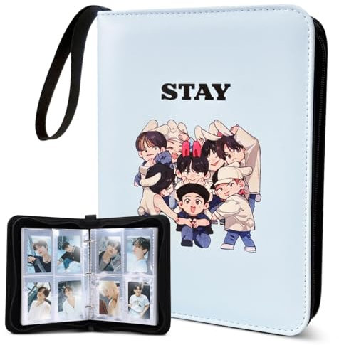 Kpop Stray SKZ Kids Merch Photocard Binder Cute Cartoon 400 Pockets Photocard Holder Book with Sleeves Photo Album for Lomo Cards