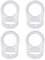 JTKREW 4 Pcs Silikon-Knopf-Ring, Schnuller Adapter, Silikon Dummy Schnuller Halter Clip Adapter Ring, Silikonring für Schnuller