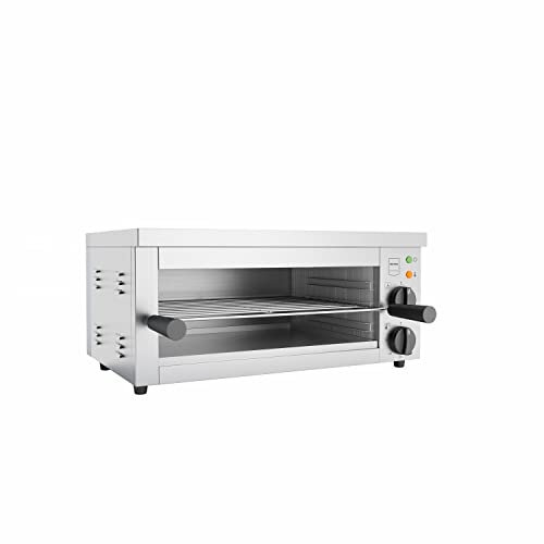 METRO Professional Fornetto elettrico con funzione di salamandra GSL1001, acciaio inox, temperatura: 50-300°C, timer di 30 min, termostato EGO, 2500 W, argento