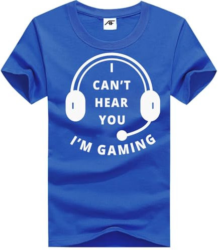 Amare Feechi I Can't Here You Gaming Kid T-Shirt(NJ10294#Royal Blue12-13Y)