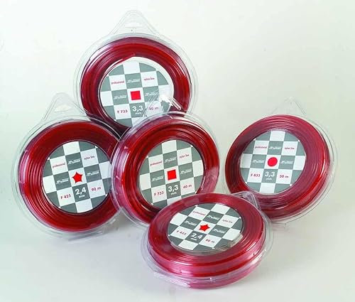 Filo Decespugliatore QUADRO ROSSO in Nylon Val Garden Professionale Ø 3,3 MM X 40 METRI