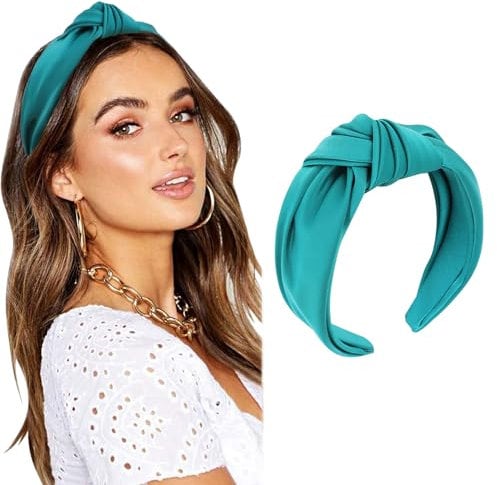 DRESHOW Headbands for Women Girls Knotted Elastic Hair Band Fashion Fabric Hairbands Cute Top Knot Head Band