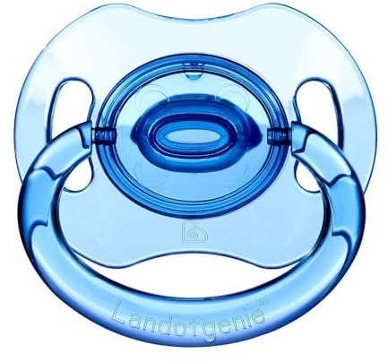 Landofgenie Schnuller für Erwachsene Knochenform transparenter Schnuller Blau