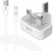 ANG PD 20W USB Plug Fast Charge Power Adapter Compatible With plug for iPhone/Samsung Charger Phone Mains Chargers usb charging plug Android usb plug uk 3 Pin Adapter Wall Plug (With Micro Cable)